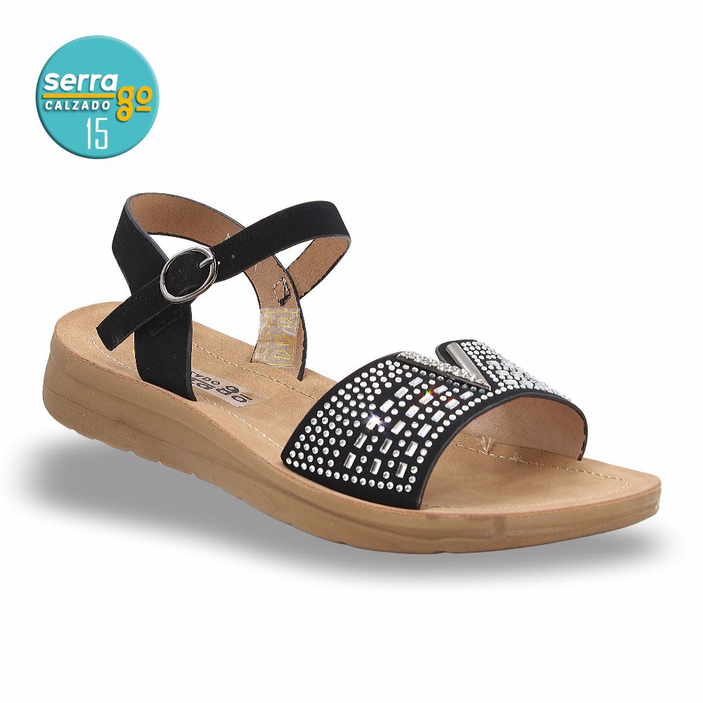 SANDALIA CASUAL DAMA ESTILO 721 COLOR NEGRO