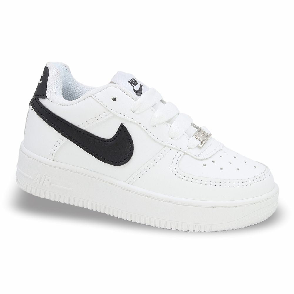 CALZADO URBANO REPLICA NIK AIR FORCE 1 L20 COLOR BLANCO NEGRO