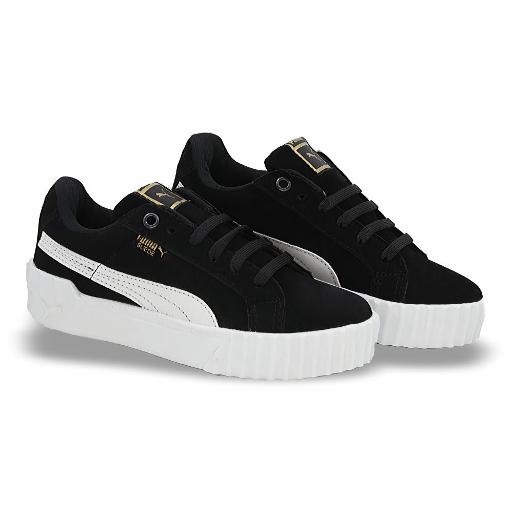 CALZADO URBANO MOD. SUEDEC L26 REPLICA PUM SUEDE COLOR NOBUCK NEGRO BLANCO