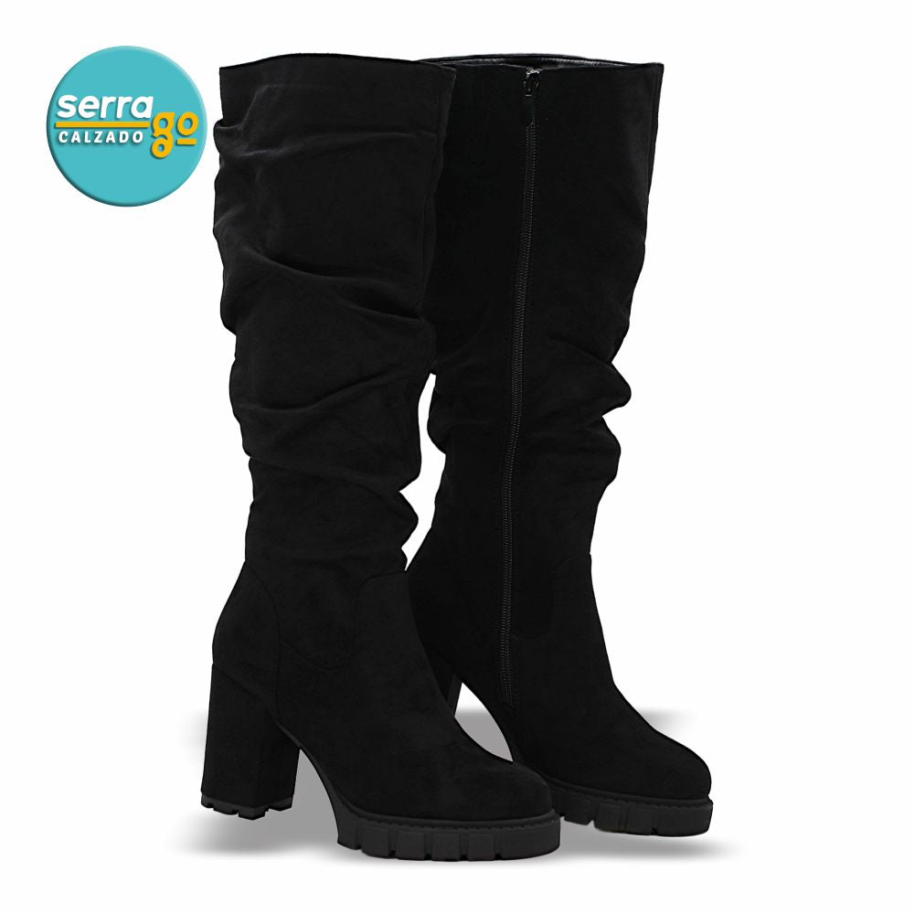 BOTA LARGA DAMA ESTILO JO-08 COLOR NEGRO
