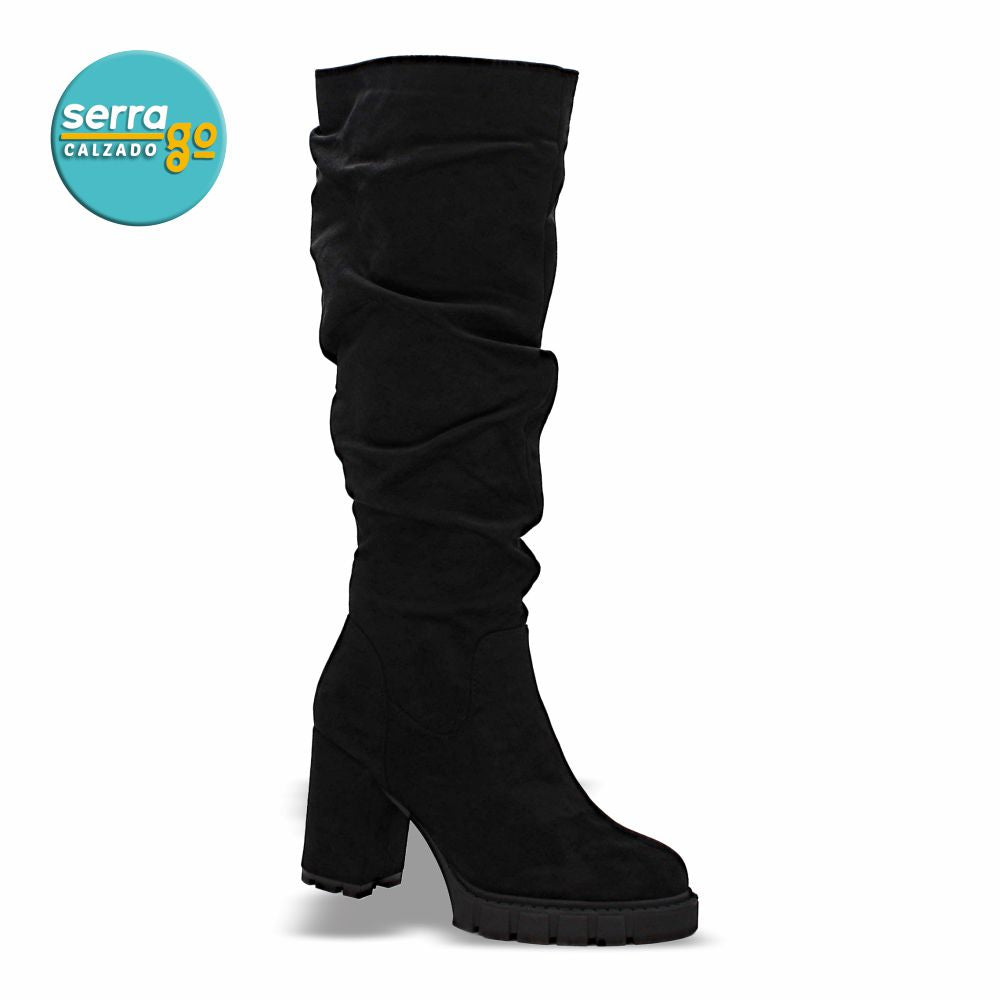 BOTA LARGA DAMA ESTILO JO-08 COLOR NEGRO