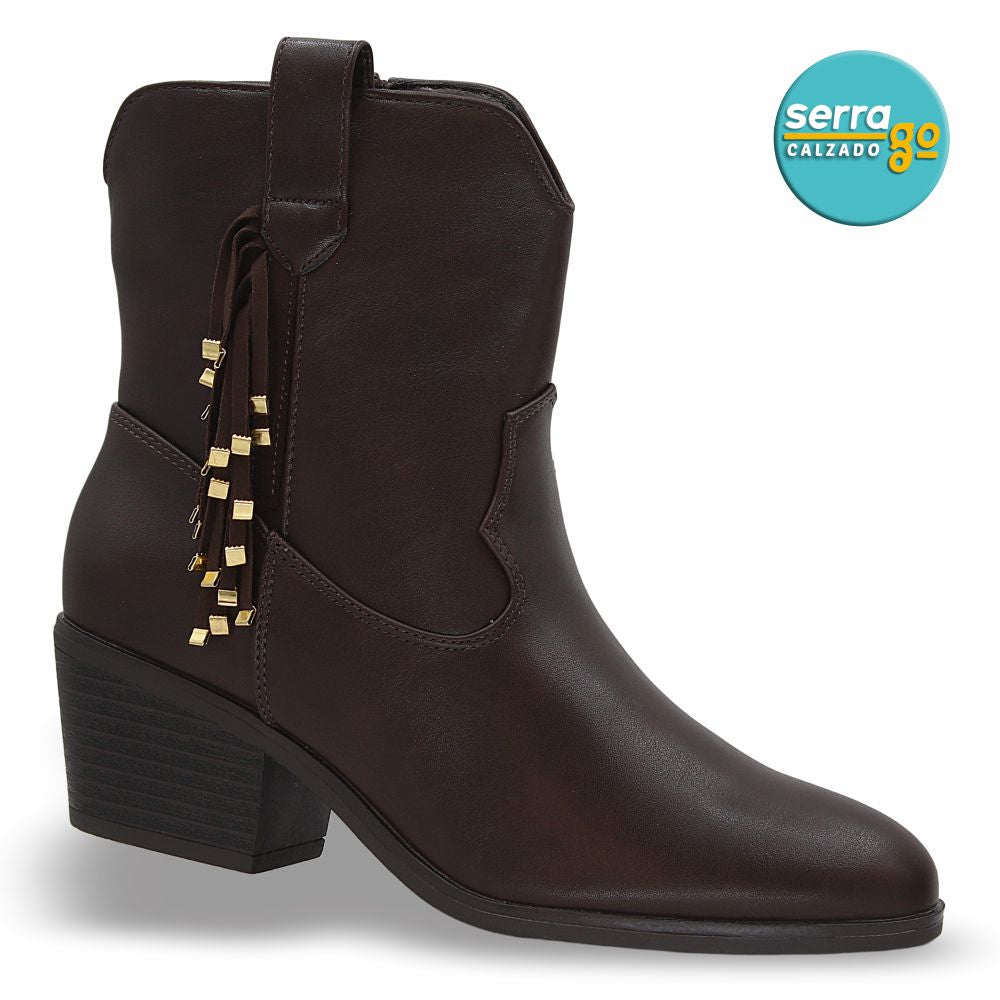 BOTA CAÑA MEDIA DAMA ESTILO JO-13 COLOR CAFÉ