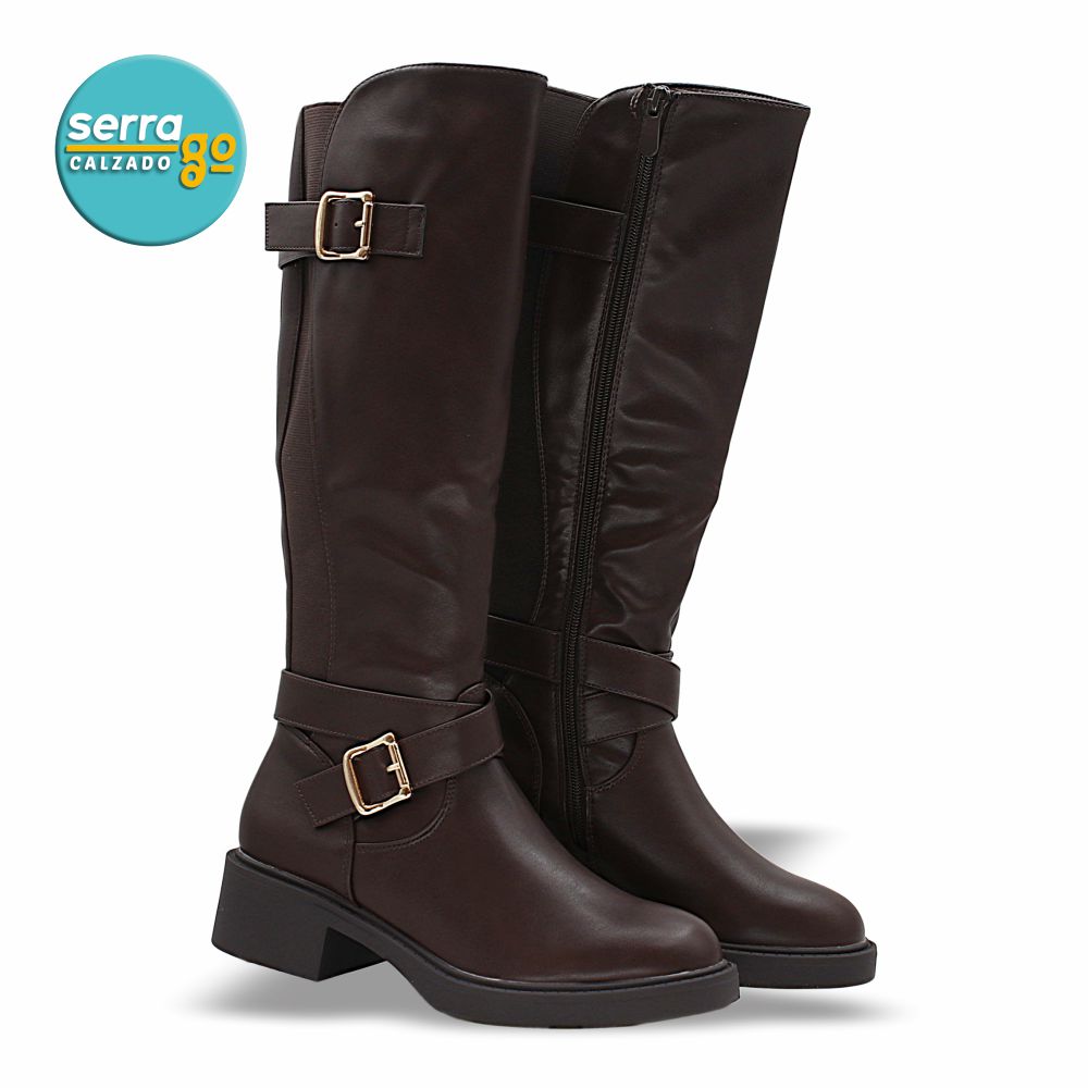 BOTA DAMA ESTILO JO-02 COLOR CAFÉ