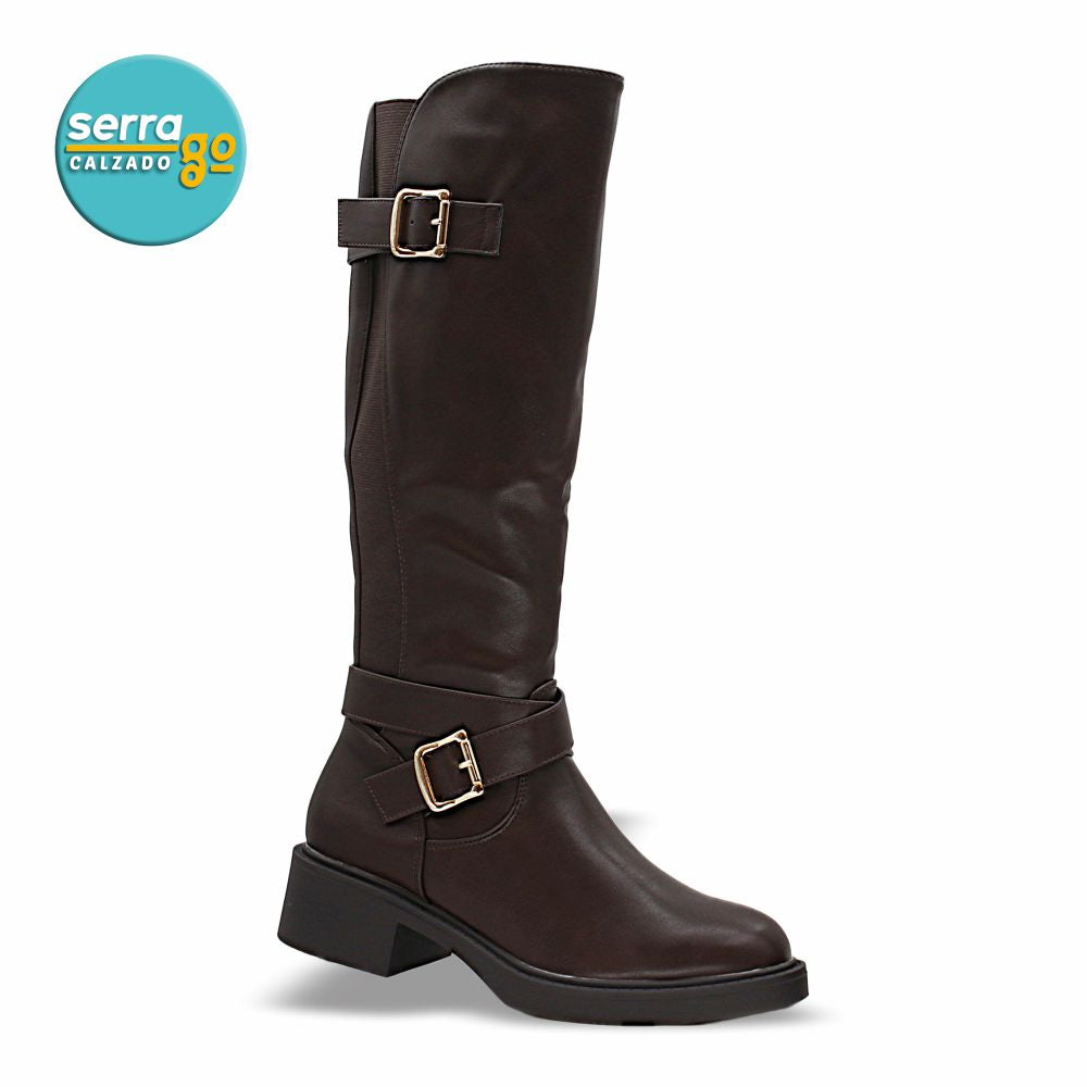 BOTA DAMA ESTILO JO-02 COLOR CAFÉ