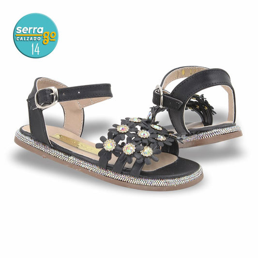 SANDALIA INFANTIL ESTILO 610 COLOR NEGRO