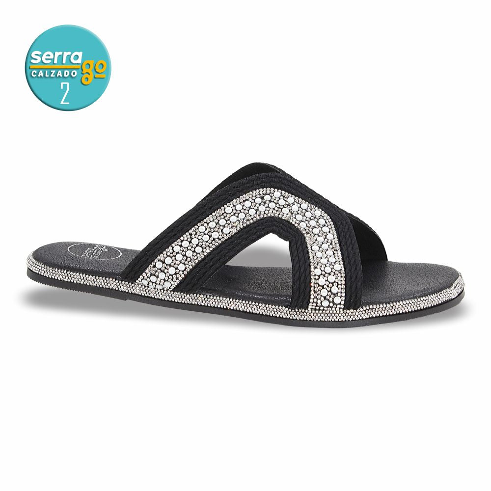 SANDALIA FLAT MOD. H-124 COLOR NEGRO