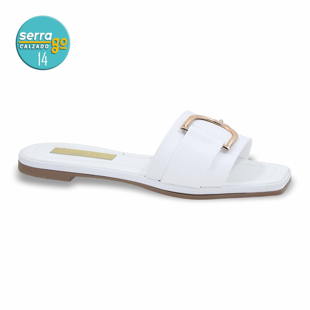 SANDALIA FLAT MOD. 30 COLOR BLANCO