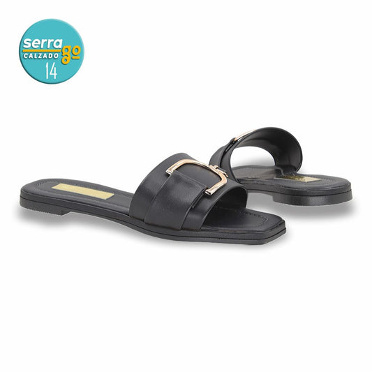 SANDALIA FLAT MOD. 30 COLOR NEGRO