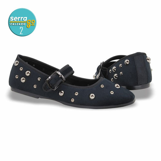 CALZADO FORMAL PARA DAMA TIPO FLAT ESTILO B-824 COLOR NEGRO