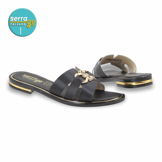 SANDALIA FLAT MOD. 2543 COLOR NEGRO