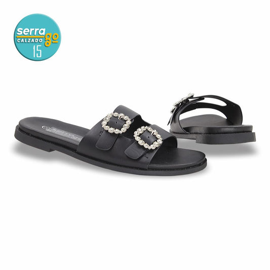 SANDALIA FLAT MOD. 722 COLOR NEGRO