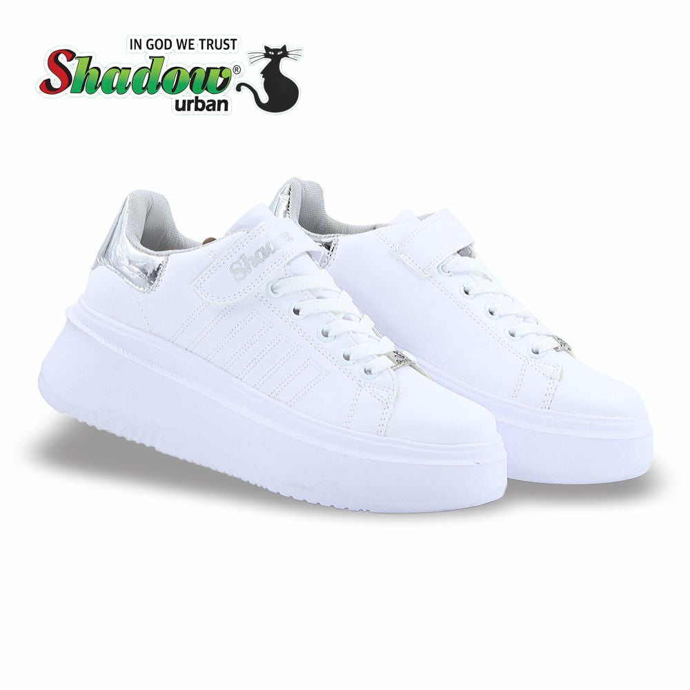 CALZADO URBANO ESTILO 4077 COLOR BLANCO / PLATA