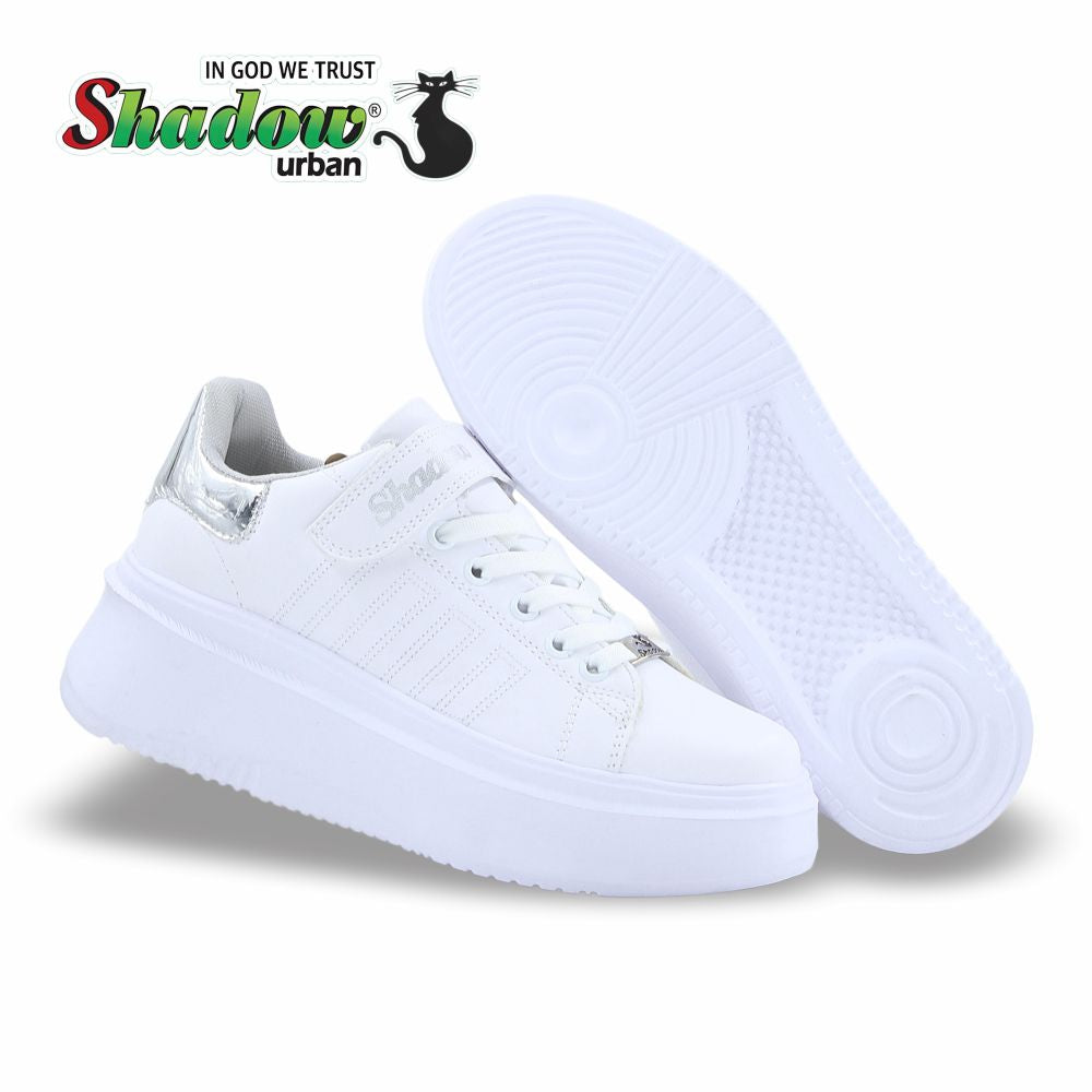 CALZADO URBANO ESTILO 4077 COLOR BLANCO / PLATA