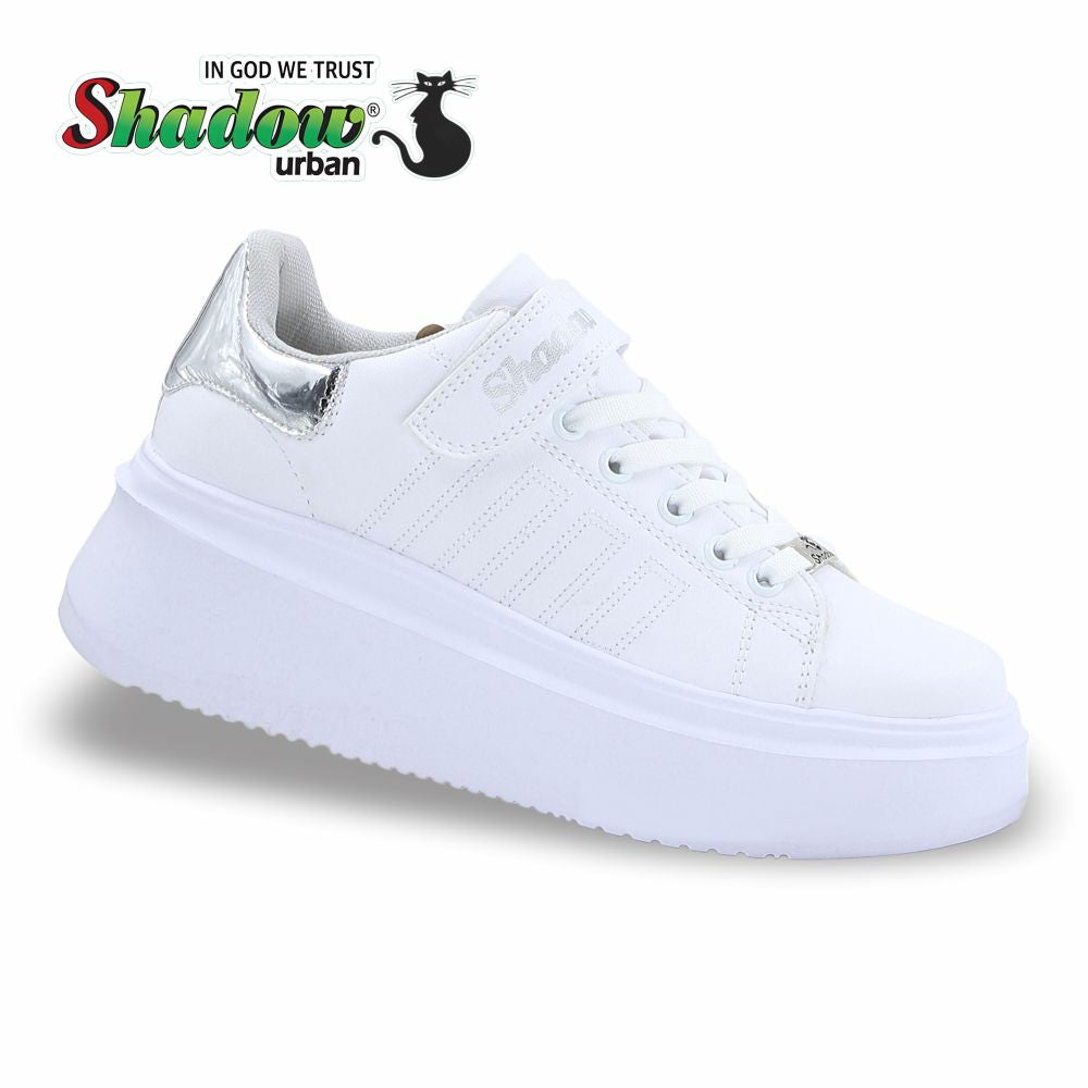 CALZADO URBANO ESTILO 4077 COLOR BLANCO / PLATA
