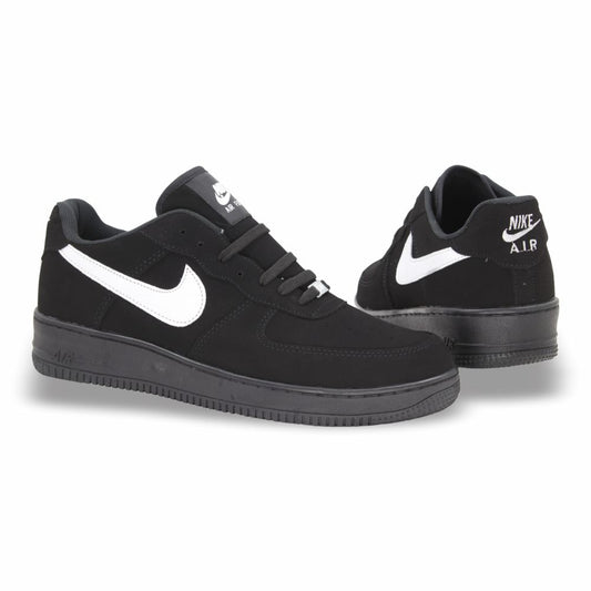 CALZADO URBANO REP NIK AIR FORC 505-1 COLOR NOBUCK NEGRO BLANCO