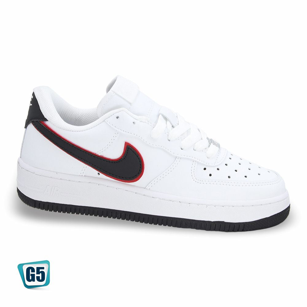 CALZADO URBANO MOD. AF1MA COLOR BLANCO/NEGRO/ROJO