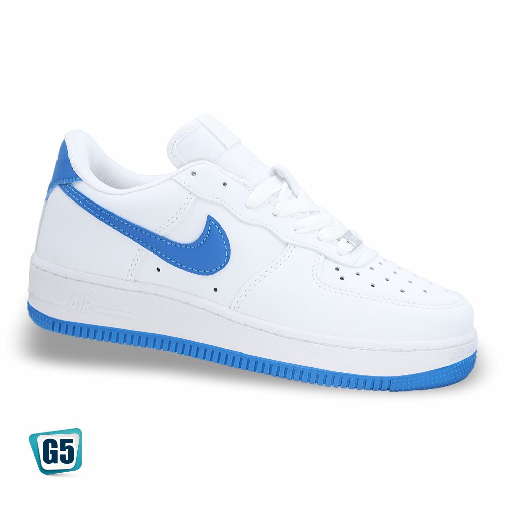 CALZADO URBANO MOD. AF1MA COLOR BLANCO TURQUEZA