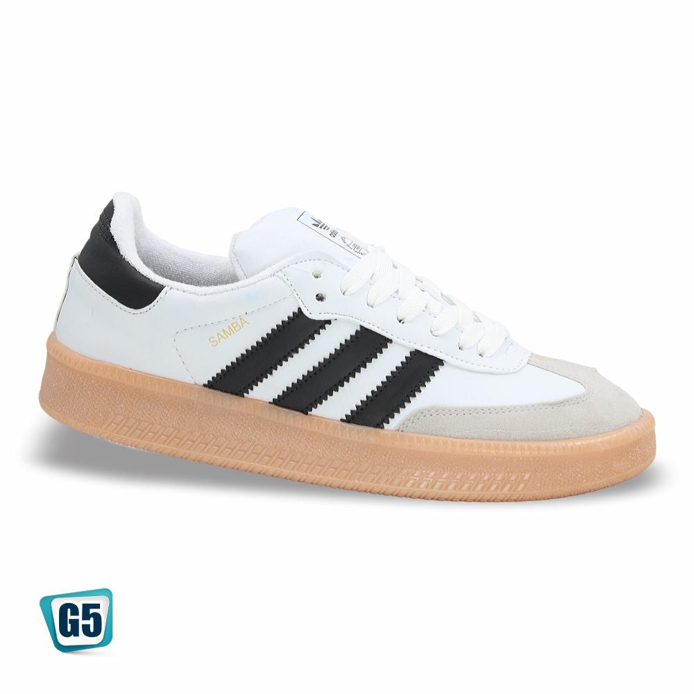 CALZADO URBANO REPLICA SAMBA COLOR BLANCO NEGRO