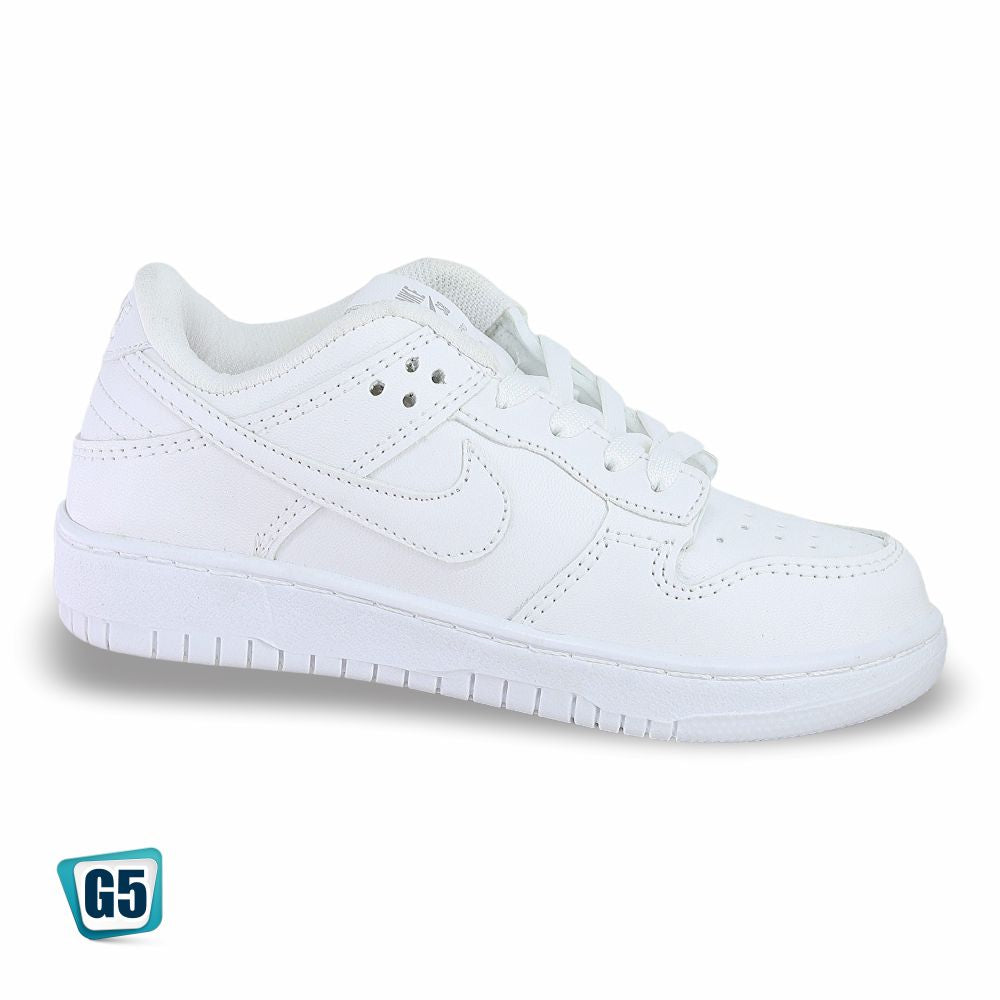 CALZADO URBANO, G520, KID´S, AIR FORC 1, ESTILO 6000G, COLOR BLANCO TOTAL.