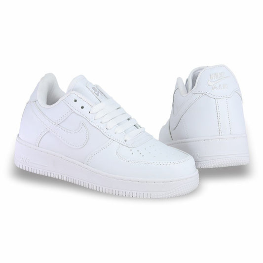 CALZADO URBANO, L20-1, AIR FORCE 1, ESTILO 1600G, COLOR BLANCO BLANCO.