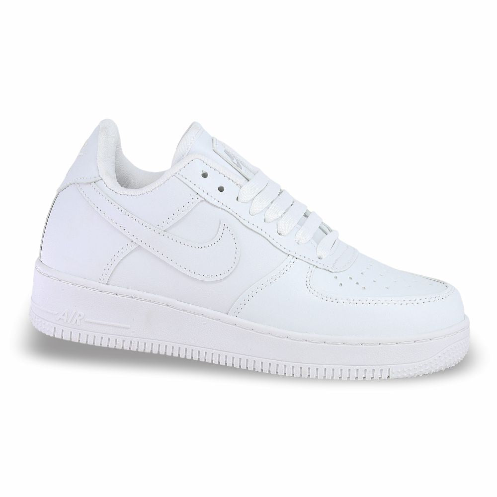 CALZADO URBANO, L20-1, AIR FORCE 1, ESTILO 1600G, COLOR BLANCO BLANCO.