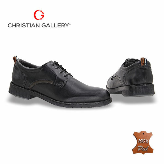 Zapato Formal de Piel mod. 5901-2 color Negro