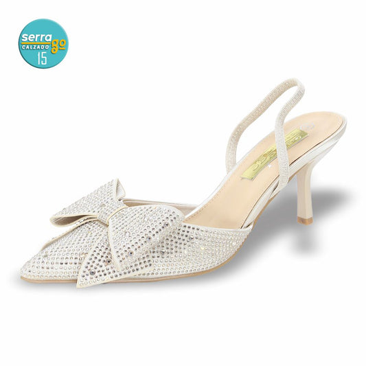 ZAPATILLAS PARA DAMA IMPORMODA, ESTILO LL-30, COLOR ORO, CORRIDA 23 - 26.5