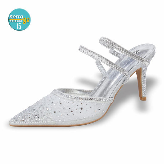 ZAPATILLA PARA DEMA IMPORMODA, ESTILO LL-46, COLOR PLATA, CORRIDA 23 - 26.5