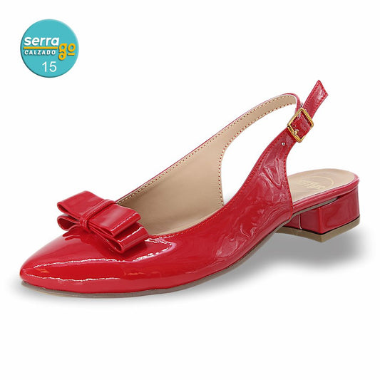 Marca MODA, Estilo 9110, Color CHAROL ROJO, Corrida 23 - 26.5