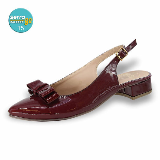 Marca MODA, Estilo 9110, Color CHAROL VINO, Corrida 23 - 26.5.