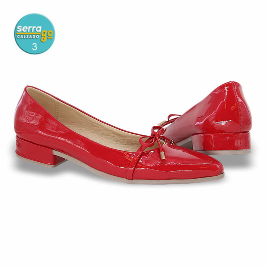 Marca MODA, Estilo 302, Color CHAROL ROJO, Corrida 23 - 26.5