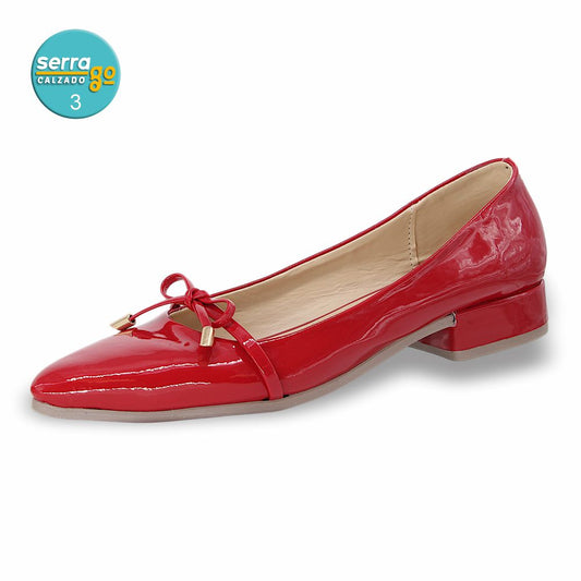 Marca MODA, Estilo 302, Color CHAROL ROJO, Corrida 23 - 26.5