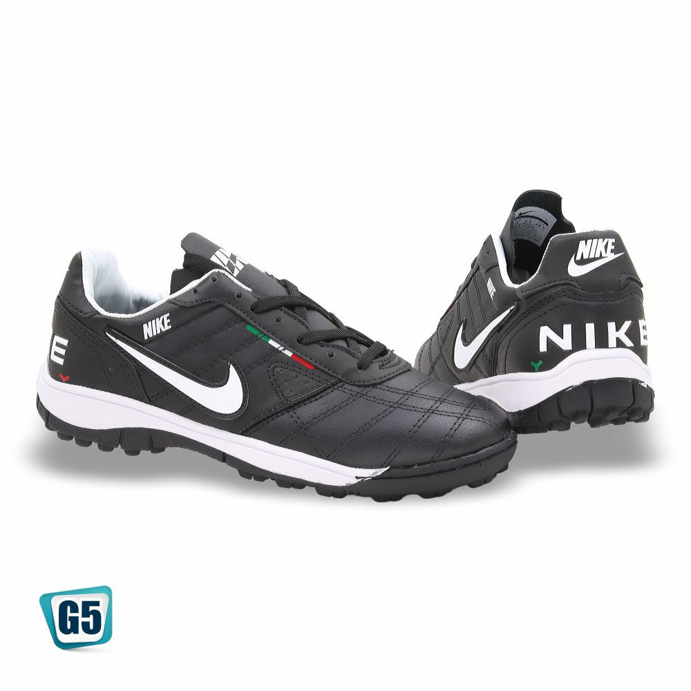 TENIS DE FUTBOL RÁPIDO RÉPLICA NIK TIEMPO LEGEND 2416-4H COLOR NEGRO BLANCO