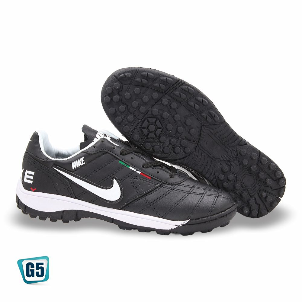 TENIS DE FUTBOL RÁPIDO RÉPLICA NIK TIEMPO LEGEND 2416-4H COLOR NEGRO BLANCO