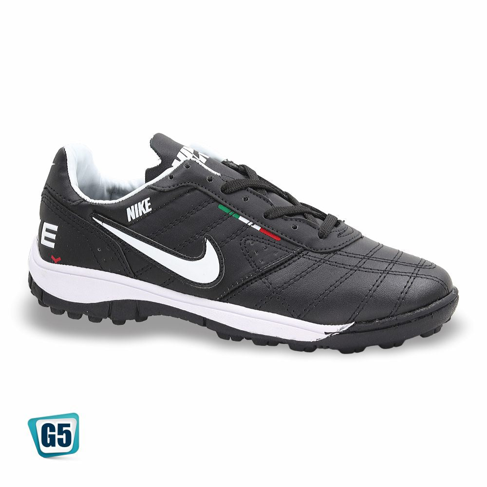 TENIS DE FUTBOL RÁPIDO RÉPLICA NIK TIEMPO LEGEND 2416-4H COLOR NEGRO BLANCO