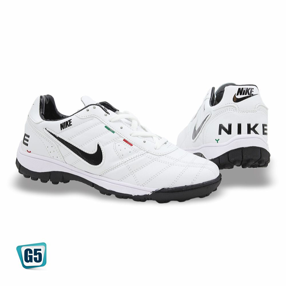 TENIS DE FUTBOL RÁPIDO RÉPLICA NIK TIEMPO LEGEND 2416-1H COLOR BLANCO NEGRO