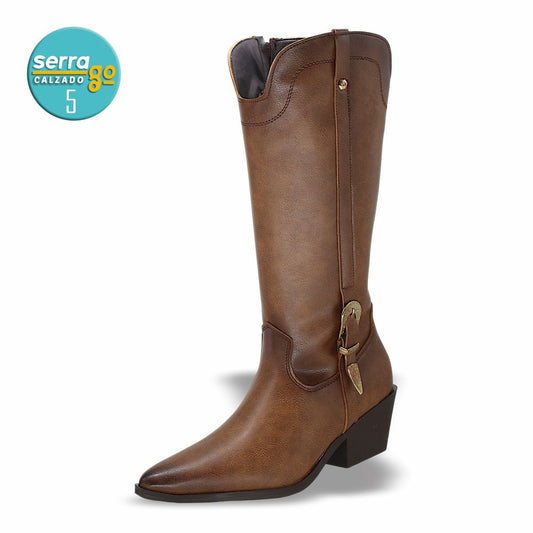 Marca MAXIM, Estilo 6051, Color BRANDY, Corrida 23 - 26.5