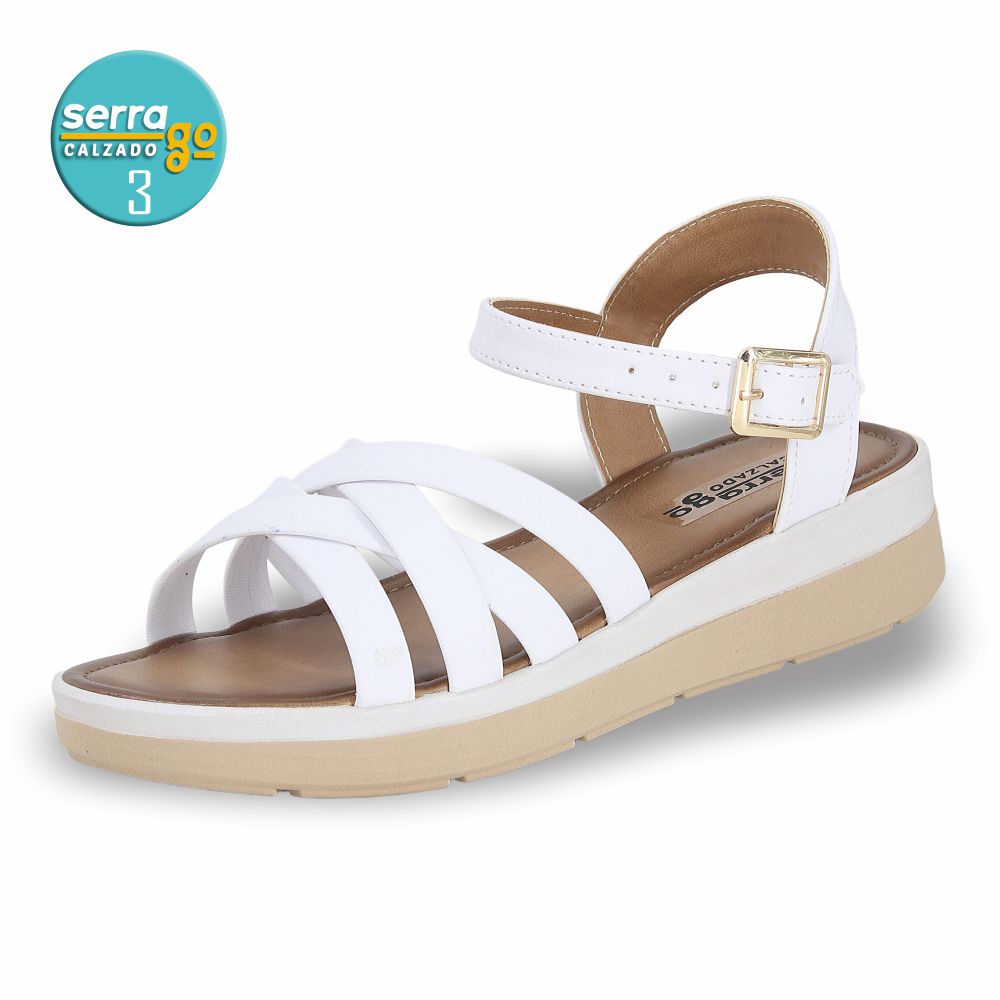 SANDALIA PLATAFORMA DAMA ESTILO 225 COLOR BLANCO