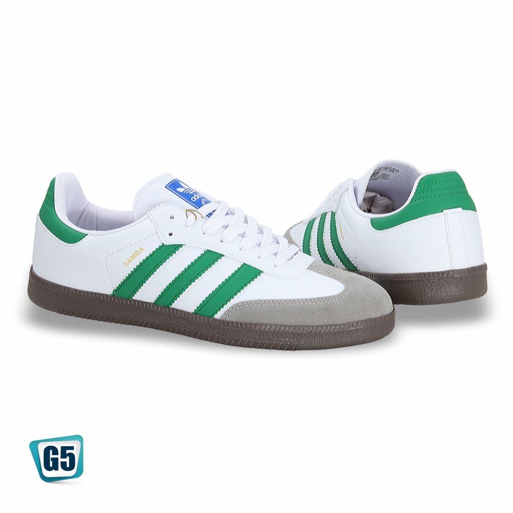 CALZADO URBANO REPLICA SAMBA COLOR WHITE GREEN