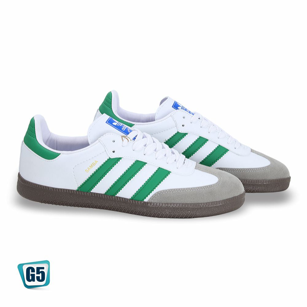 CALZADO URBANO REPLICA SAMBA COLOR WHITE GREEN
