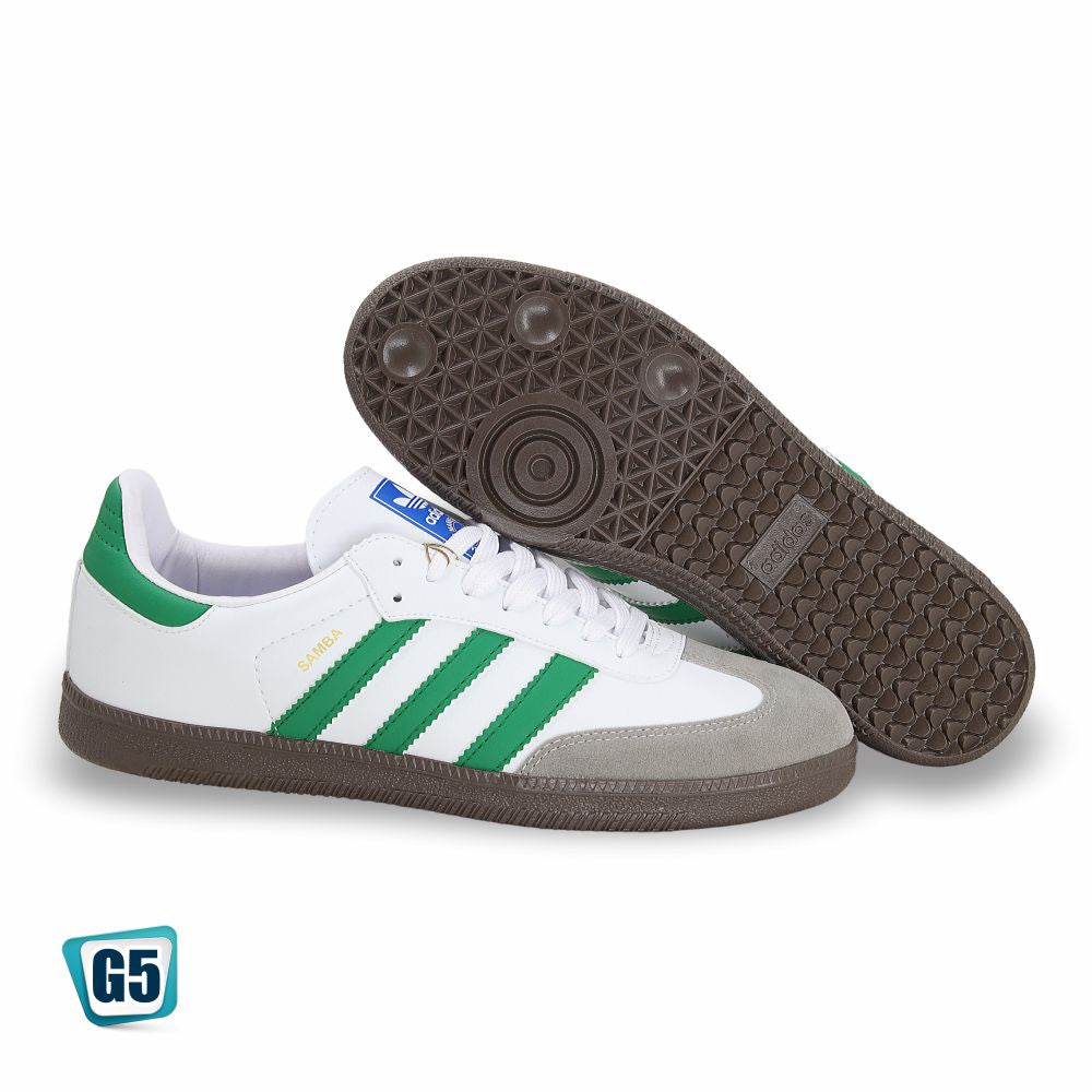 CALZADO URBANO REPLICA SAMBA COLOR WHITE GREEN