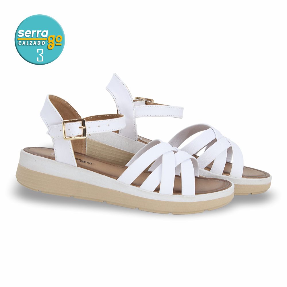 SANDALIA PLATAFORMA DAMA ESTILO 225 COLOR BLANCO