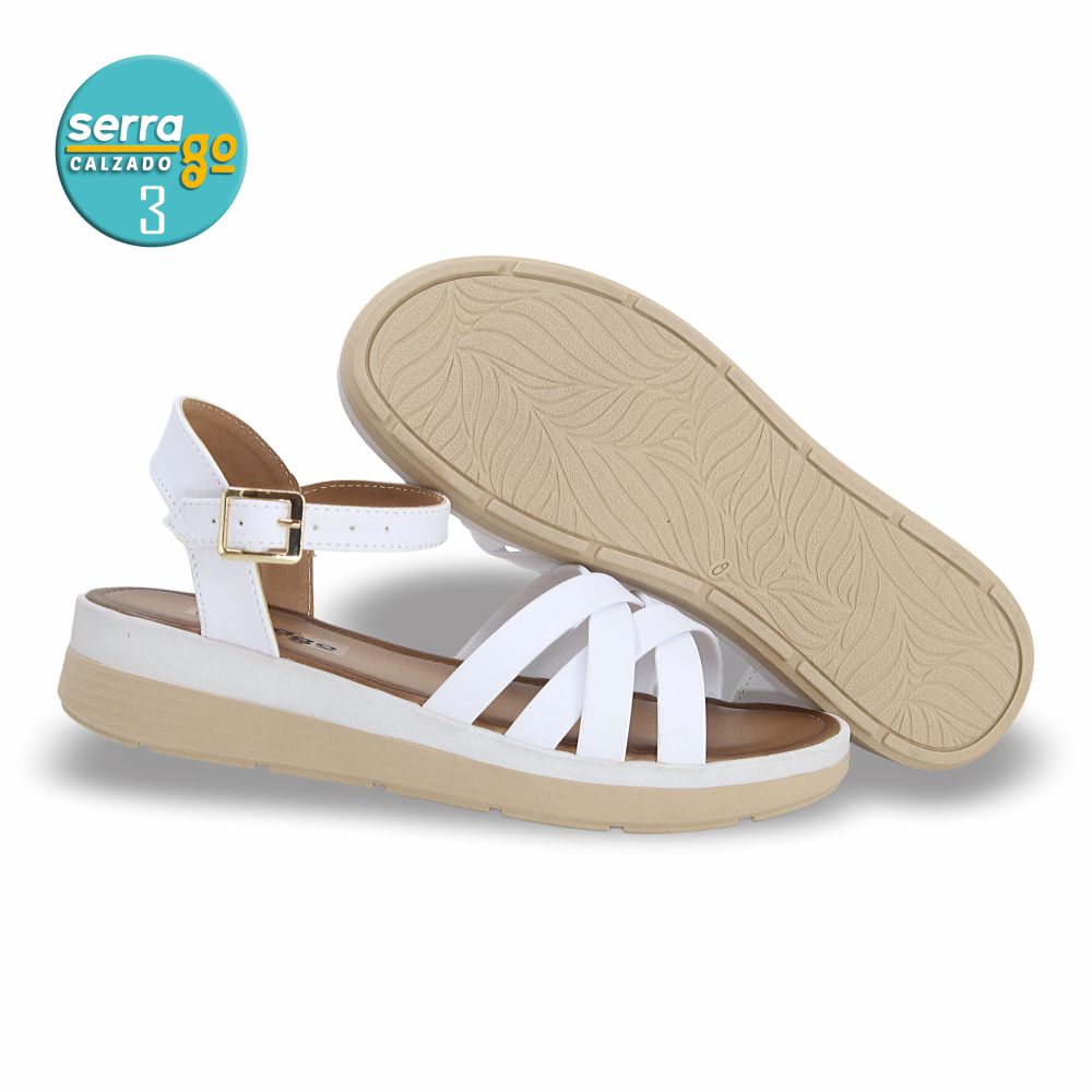 SANDALIA PLATAFORMA DAMA ESTILO 225 COLOR BLANCO
