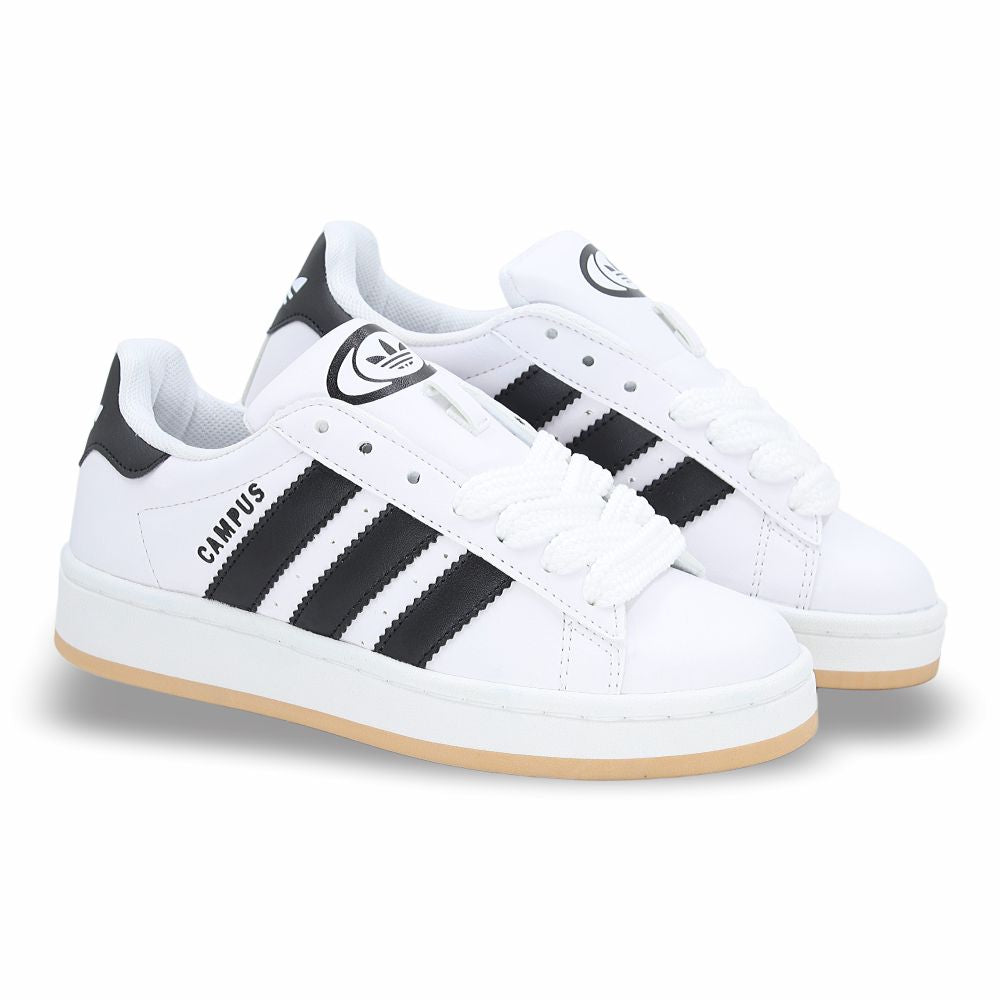 Tenis Campus L21 Urbano color Blanco con Franjas Negras