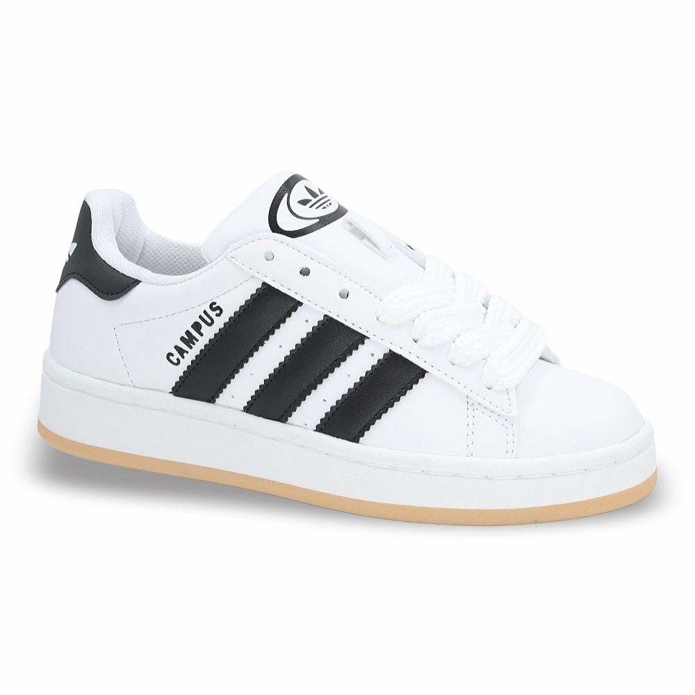 Tenis Campus L21 Urbano color Blanco con Franjas Negras