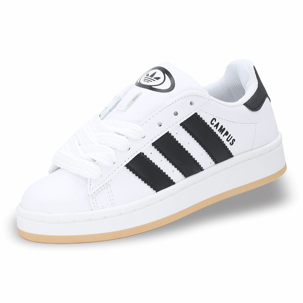 Tenis Campus L21 Urbano color Blanco con Franjas Negras