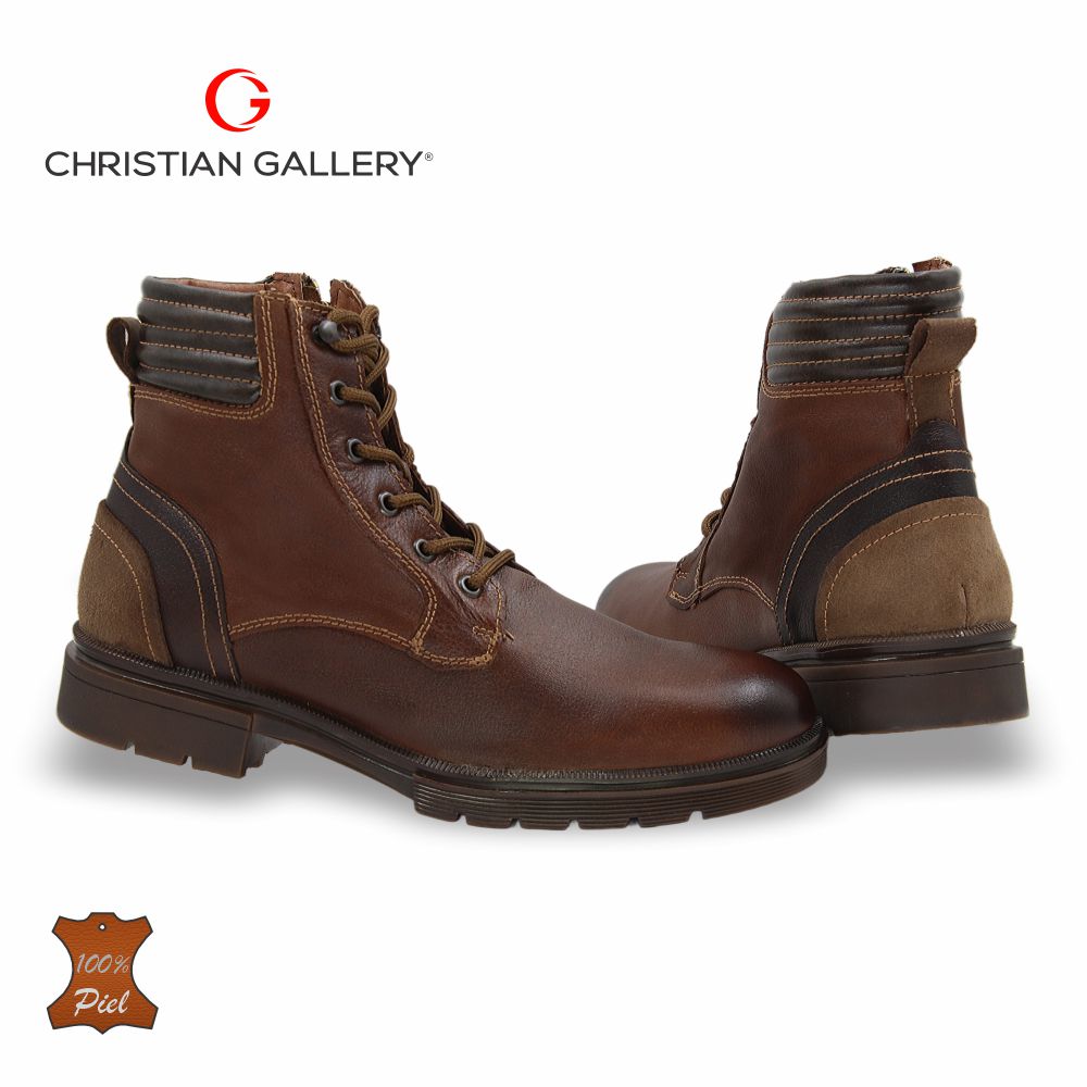 Bota Outdoor de Piel mod. 5501-3 color Tabaco – Christian Gallery
