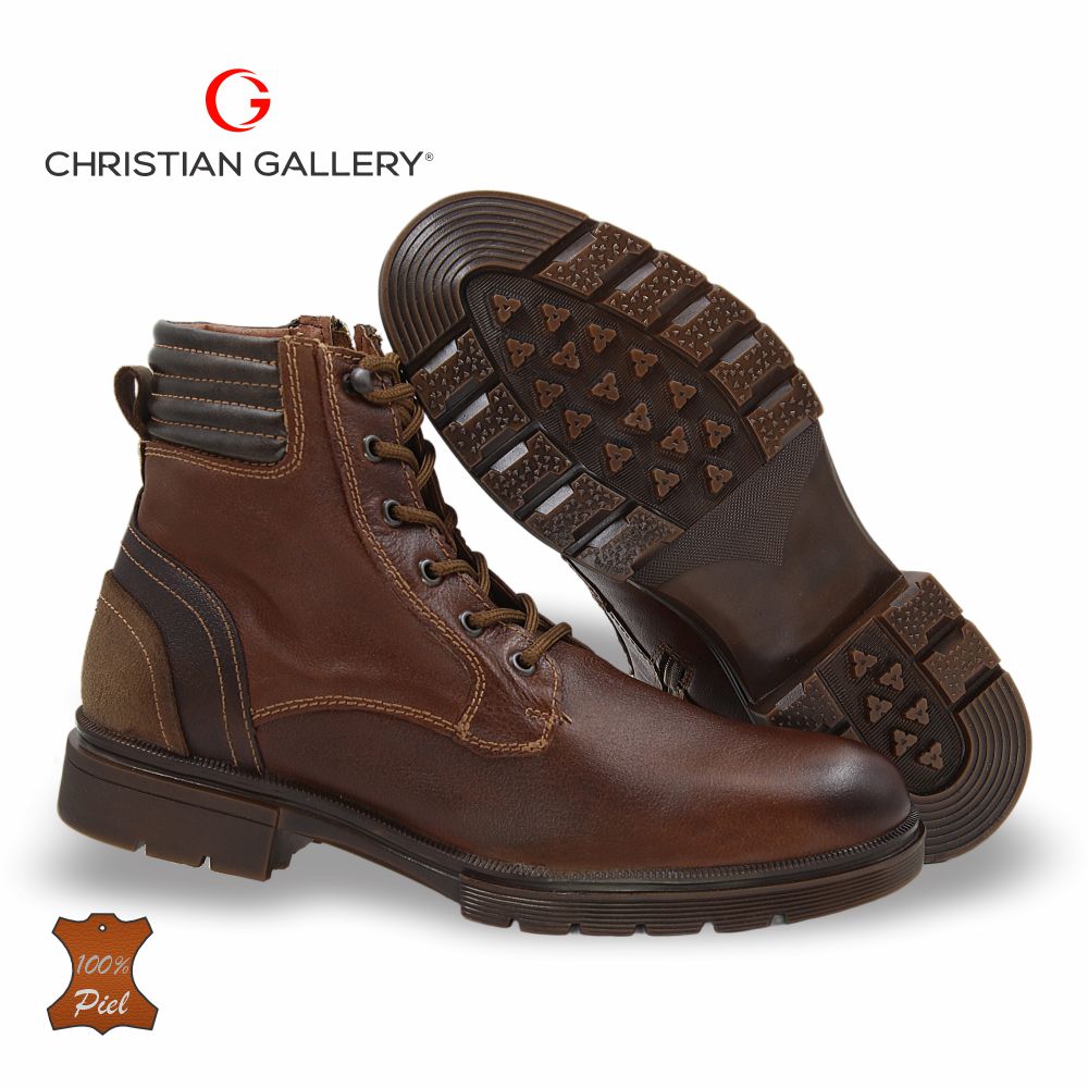 Bota Outdoor de Piel mod. 5501-3 color Tabaco – Christian Gallery