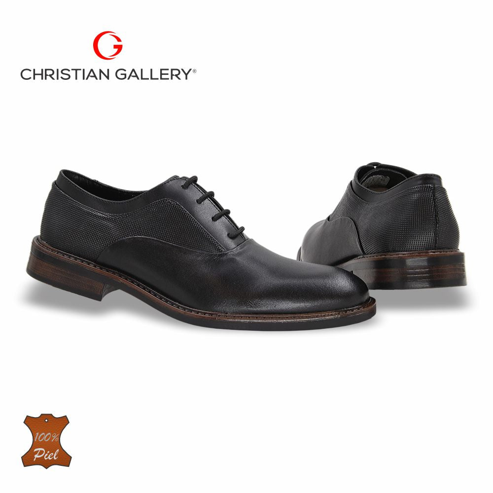 ZAPATO FORMAL DE PIEL MOD. 2673-1 COLOR NEGRO