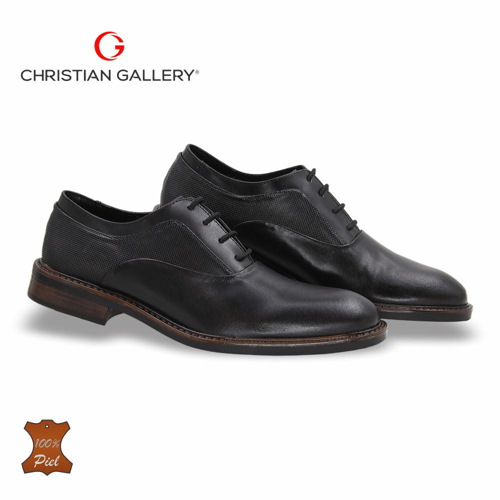 ZAPATO FORMAL DE PIEL MOD. 2673-1 COLOR NEGRO